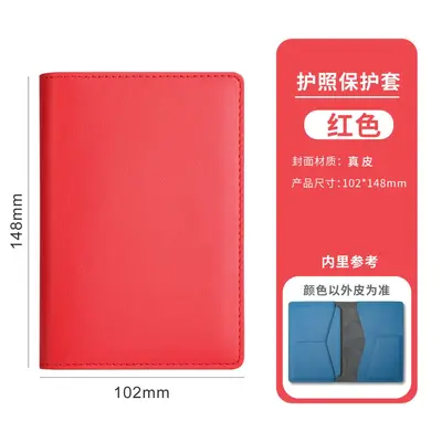 Hakiki Deri Pasaport Kılıfı RFID Korumalı Seyahat Etiket Belge Çantası Pasaport Tutucu Hediye Kutusu Seti Logo Özelleştirme - 8