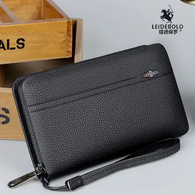 Leidebaoluo Men's Clutch Bag, Multifunctional Long Business Wallet with Card Slots - 7