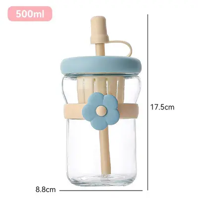 Hediye bardağı, şık ve göz alıcı cam bardak, mağaza promosyon bardağı, açılış etkinliği pipetli bardağı, sevimli makaron bardağı. - 8