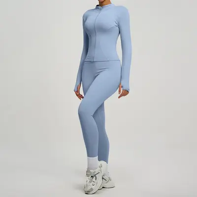High-Waist Hip-Lifting Running Yoga Set, 2-Piece, Women - 10