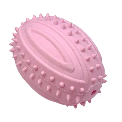 TPR Squeaky Rugby Ball Dog Chew Toy, Durable - 11