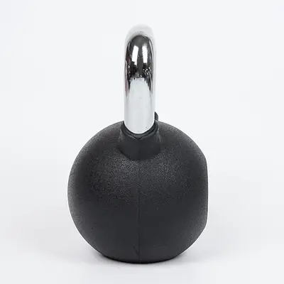 Black Rubber-Coated Kettlebell, 4/8/10/16/24 KG, with Handle