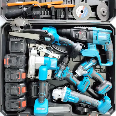 Mudi rechargeable lithium electric hammer, angle grinder, drill combo kit