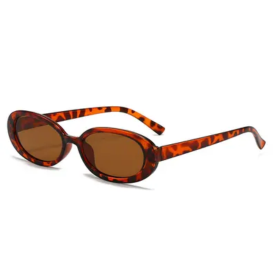 Small Oval Frame Sunglasses, Hip-Hop Style with UV Protection - 8
