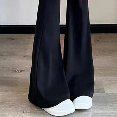 Mikro-Flare-Damenhose mit hoher Taille, bauchformend - 3