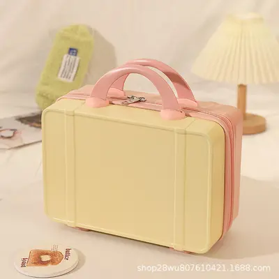 Women's Lightweight Carry-On Suitcase, 16 Inch, Mini Makeup Case Set - 12