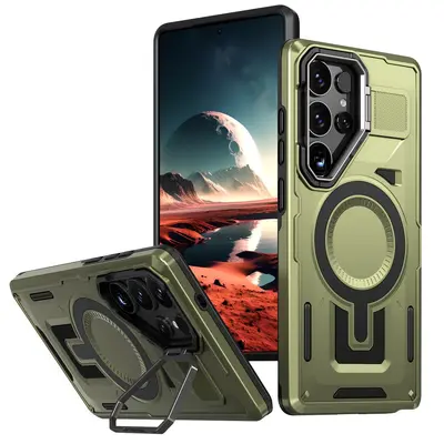 Magnetic Stand Shockproof Protective Case for Samsung S25 Ultra - 9