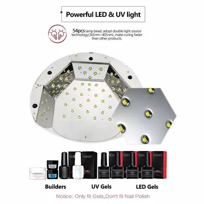 72 W aufladbarer UV-Gel-Nageltrockner LED-Lampe - 4