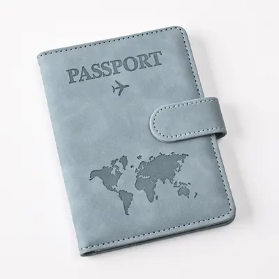 RFID pasaport kılıfı, PU magnetik kapatma, seyahat belgesi çantası - 2