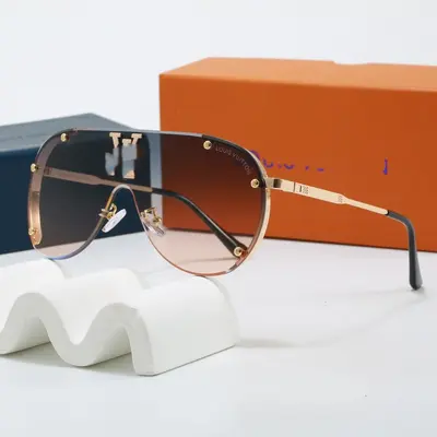 Rivet Toad-Shaped Large Frame Metal Sunglasses - 9