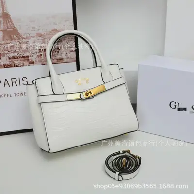 Crocodile Pattern Retro Platinum Single Shoulder Women's Bag - 7