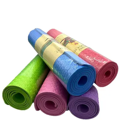 EVA-Yogamatte, 7 mm, Rutschfest, Bambusmuster