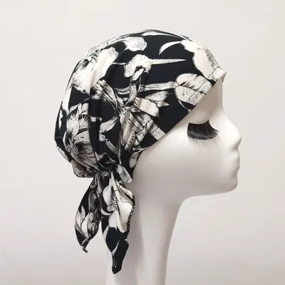 Pirate Tricorn Hat, Chemo Head Wrap Cap, Thin Breathable Adult Hat - 3
