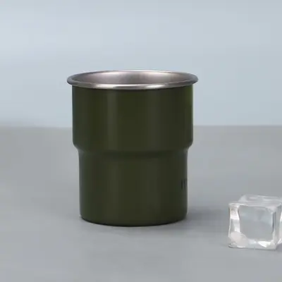 New 304 stainless steel mini wine glass single-layer corrugated edge anti-scald thermos cup outdoor camping style picnic water cup - 12
