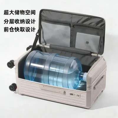 Expandable Carry-On Suitcase, Large Capacity, Zipper with Combination Lock - 5