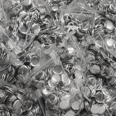 DIY Transparent Badge Supplies, Round, Blank, Iron Back - 5