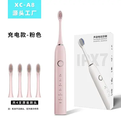 Electric toothbrush rechargeable cross-border adult soft bristle automatic sonic rechargeable smart tooth cleaning device dual mode - 9