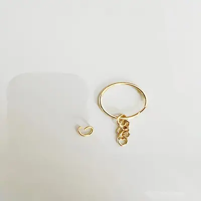 DIY Jewelry Keychain with Extension Chain, Single Open Ring - 12