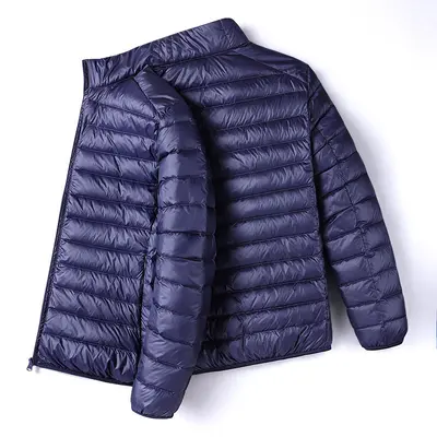 Men's Lightweight Short Hooded Cotton Jacket, Thin and Warm - 6