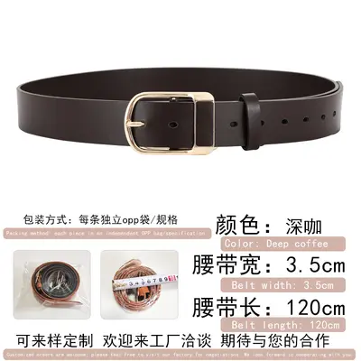 Vintage Pin Buckle Leather Belt Fashion Men's Business Casual Trousers Jeans Belt 2025 Hot Seller Manufacturer Wholesale - 8