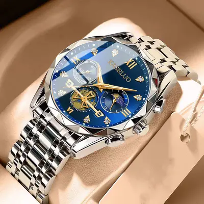 Casaro brandneue multifunktionale Quarzuhr vielseitige modische Armbanduhr sechszeigeriges Chronograph Alltags-Mode Herren-Legierungsuhr - 11