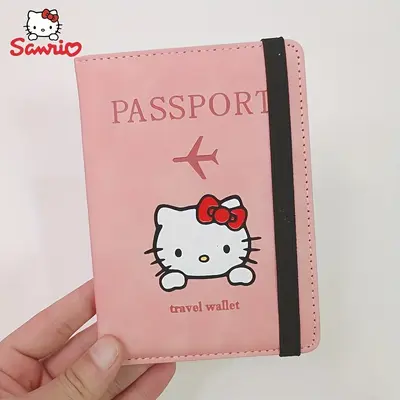 Cross-border Cartoon KT Portable Travel Passport Protective Cover Student Cute Multifunctional Ticket Document Storage Bag