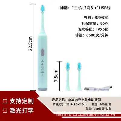 Sonic Electric Toothbrush, Lithium Battery, Rechargeable - 11
