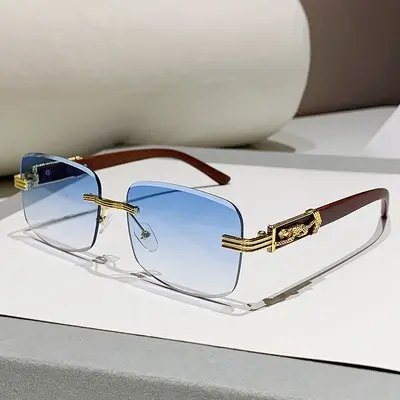 Rimless gradient sunglasses for women, summer style - 8