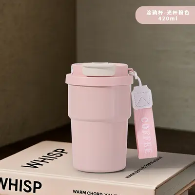 Edelstahl-Thermobecher 316er, DIY-Graffiti-Design, tragbare Kaffeetasse - 11