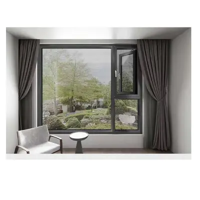 Aluminum Alloy Casement Window with Double Tempered Glass Thermal Break