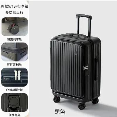 3-Piece Side-Opening Luggage Set with Expandable Combination Lock Trolley - 8