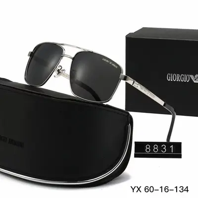2025 Metal Polarized Square Sunglasses with Colored Coating for Driving - 5