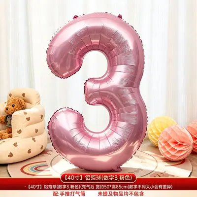 Happy 18th Birthday Handheld Number Foil Balloon, Party Photo Prop - 13