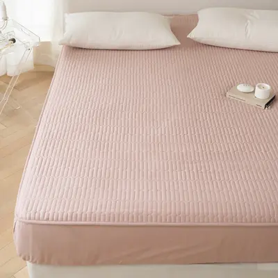 Washable Thick Quilted Cotton Mattress Protector Single - 8