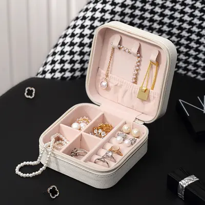 Schmuckschatulle tragbar Reiseschatulle Ringbox Ohrringe Schmuckaufbewahrung Haushalt Schmuckverpackungsschatulle Schmuckschatulle für grenzüberschreitenden Handel