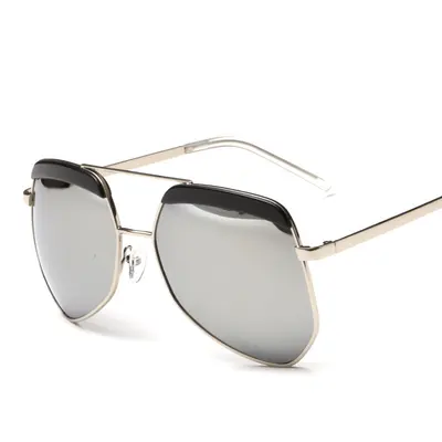 Unisex Polarized Sunglasses, Grey Lens, Colorful Mirror Coating, Model 6035 - 5