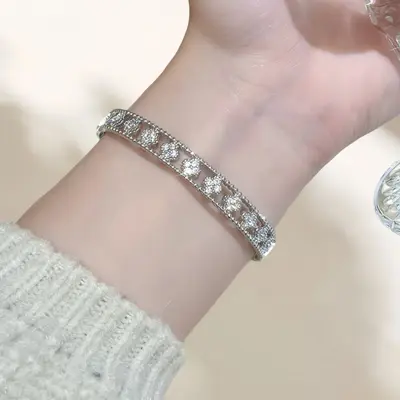 Kaleidoskop-Armband Damen, Blüte, vollständig mit Strass - 10
