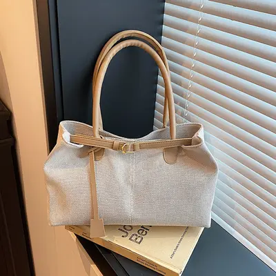 Women's Underarm Large Bag 2025, Korean Retro Style, Fabric Single-Shoulder - 4