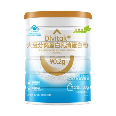 Yüksek içerikli soya protein izolatı ve peynir altı suyu proteini tozu, bağışıklığı güçlendirmeye yardımcı olur; küçük paketlerde ayrı ayrı sunulur, karıştırarak içmek kolaydır.
