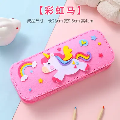 Children's Cartoon Pencil Case DIY Craft Kit for Ages 4-6, Educational Toy - 8