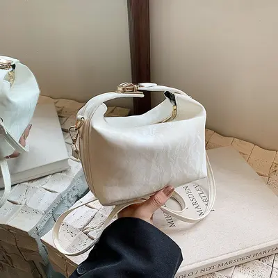 Small Square Handbag with Shoulder and Crossbody Strap, Summer 2025 - 7