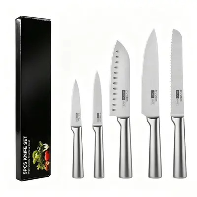 5-Piece Knife Set Chef Kitchen Knife Stainless Steel