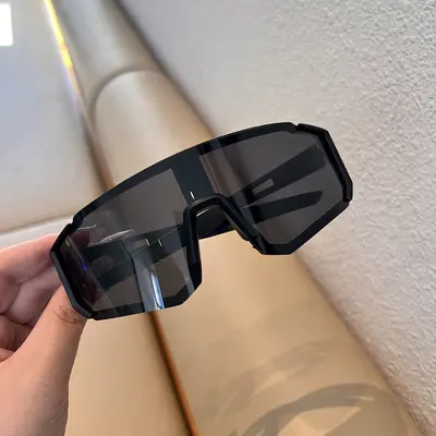 Square Sunglasses for Men with Large Faces, Windproof Cycling Glasses - 5