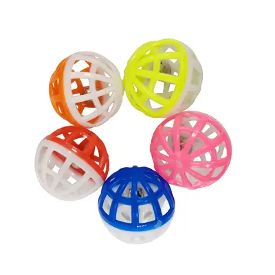3.8 cm Hollow Plastic Two-Color Bell Cat Ball