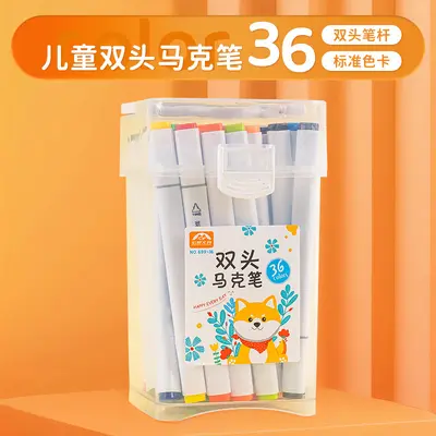 Double-ended marker pen set 12 colours washable - 9