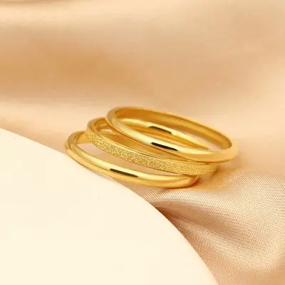 Damening aus 18k Gold Titanstahl, poliert - 3