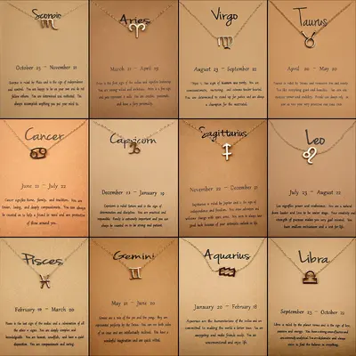 Twelve zodiac pendant necklace, silver, galaxy design - 3