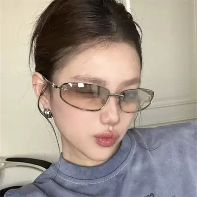 Retro Metal Frame Women's Sunglasses, Y2K Style, UV Protection