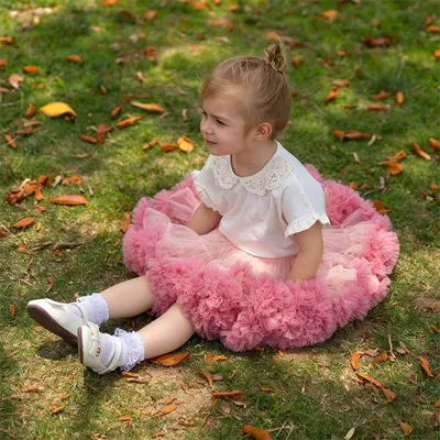 Mädchen-Halbrock Tutu, weicher Tüll im Lolita-Stil - 9