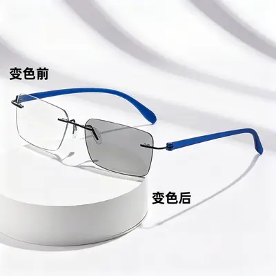 Photochromic Reading Glasses, Frameless, Blue Light Filter, Ultra-Light - 8